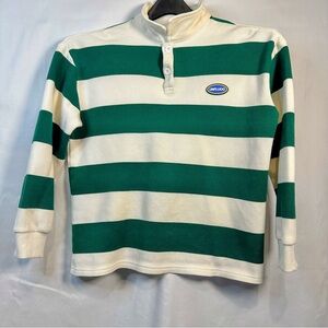 Women’s Green and Cream Striped Women's Top
